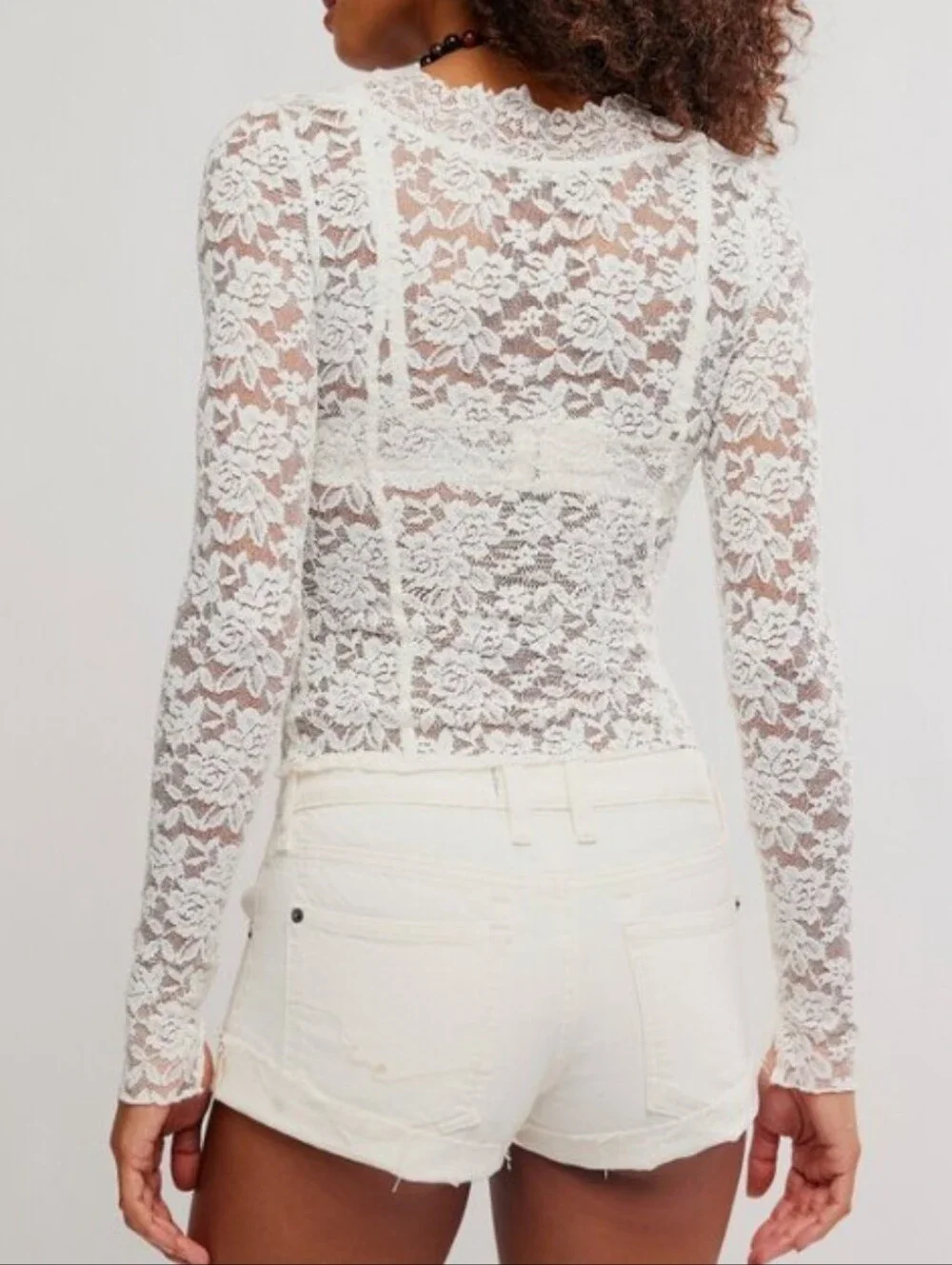 NWT Free People All Night Long Floral Sheer Top  Medium